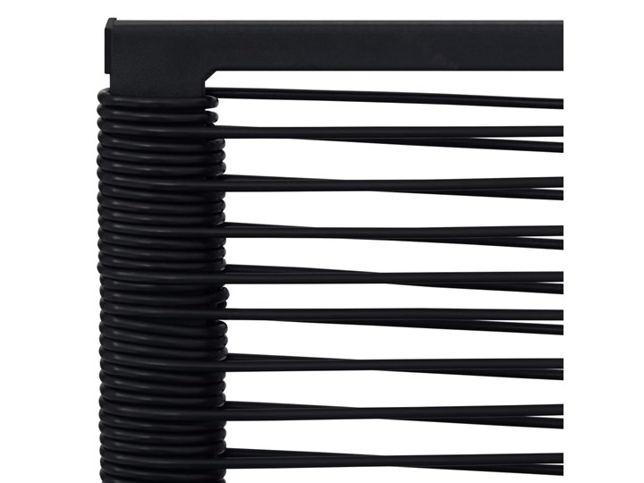 vidaXL Krzesła ogrodowe, 2 szt., rattan PVC, czarne Metal Kolor Czarny Krzesło z podłokietnikami Drewno Styl Nowoczesny