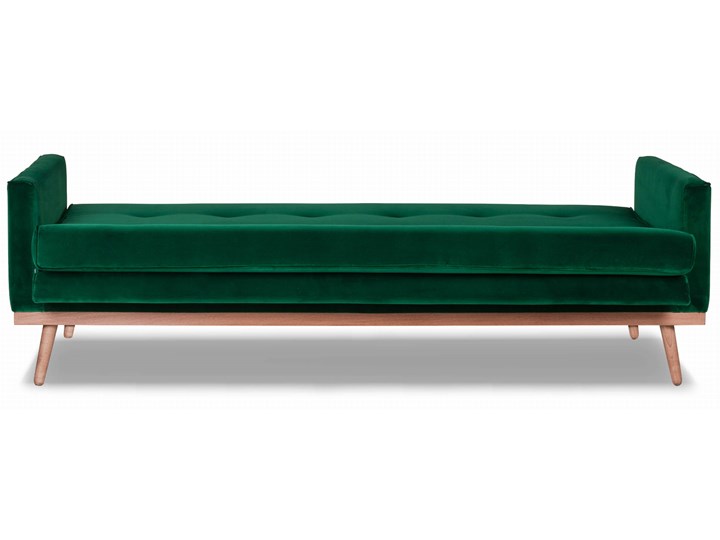 Sofa Klematisar 3-osobowa Welurowa z funkcją spania (Deluxe - welur łatwozmywalny PEACOCK :deluxe/PEACOCK) Stała konstrukcja Głębokość 91 cm Styl Skandynawski