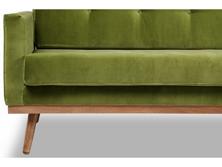 Sofa Klematisar 3-osobowa Welurowa z funkcją spania (PIANO - welur łatwoczyszczący Musztarda:piano/MUSZTARDA 23) Szerokość 215 cm Stała konstrukcja Głębokość 91 cm Nóżki Na nóżkach