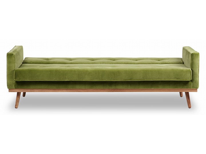 Sofa Klematisar 3-osobowa Welurowa z funkcją spania (Deluxe - welur łatwozmywalny PEACOCK :deluxe/PEACOCK) Stała konstrukcja Głębokość 91 cm Typ Gładkie