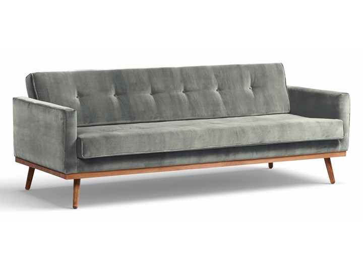 Sofa Klematisar 3-osobowa Welurowa z funkcją spania (Deluxe - welur łatwozmywalny PEACOCK :deluxe/PEACOCK) Głębokość 91 cm Stała konstrukcja Materiał obicia Tkanina Styl Skandynawski