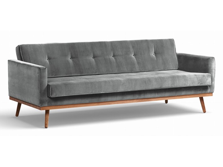 Sofa Klematisar 3-osobowa Welurowa z funkcją spania (Deluxe - welur łatwozmywalny PEACOCK :deluxe/PEACOCK) Stała konstrukcja Głębokość 91 cm Styl Nowoczesny