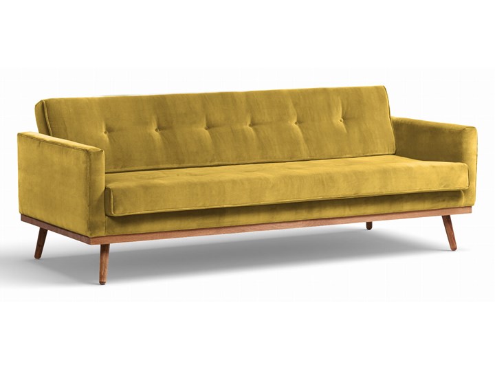 Sofa Klematisar 3-osobowa Welurowa z funkcją spania (Deluxe - welur łatwozmywalny PEACOCK :deluxe/PEACOCK) Stała konstrukcja Głębokość 91 cm Wielkość Trzyosobowa Typ Gładkie