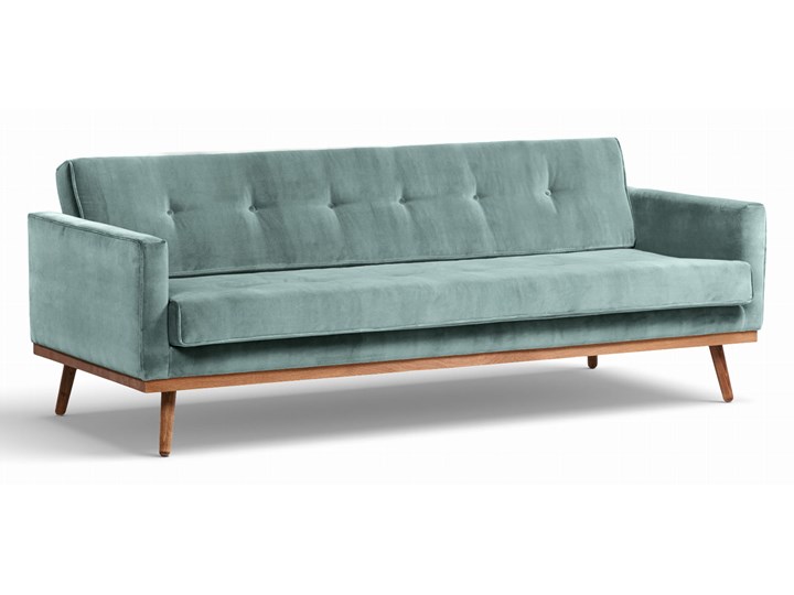 Sofa Klematisar 3-osobowa Welurowa z funkcją spania (Deluxe - welur łatwozmywalny PEACOCK :deluxe/PEACOCK) Głębokość 91 cm Stała konstrukcja Materiał obicia Tkanina