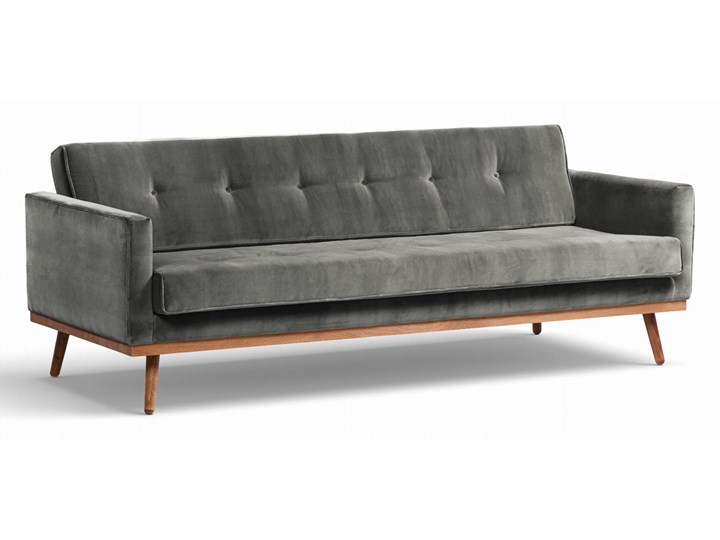 Sofa Klematisar 3-osobowa Welurowa z funkcją spania (Deluxe - welur łatwozmywalny PEACOCK :deluxe/PEACOCK) Styl Skandynawski Głębokość 91 cm Stała konstrukcja Styl Klasyczny