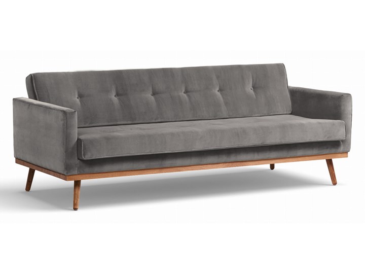 Sofa Klematisar 3-osobowa Welurowa z funkcją spania (Deluxe - welur łatwozmywalny PEACOCK :deluxe/PEACOCK) Stała konstrukcja Boki Z bokami Głębokość 91 cm Materiał obicia Tkanina