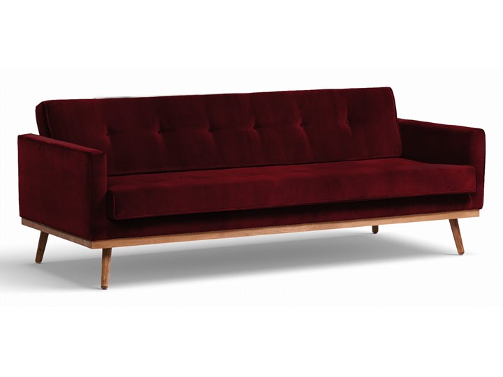 Sofa Klematisar 3-osobowa Welurowa z funkcją spania (Deluxe - welur łatwozmywalny PEACOCK :deluxe/PEACOCK) Głębokość 91 cm Styl Klasyczny Stała konstrukcja Materiał obicia Tkanina
