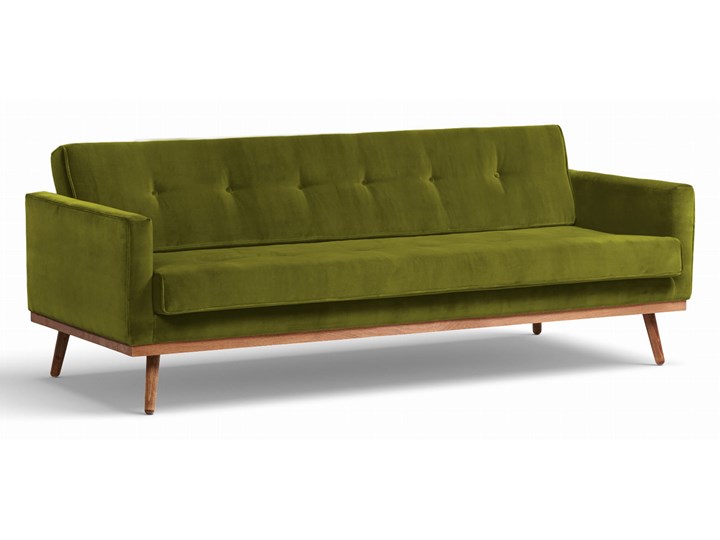 Sofa Klematisar 3-osobowa Welurowa z funkcją spania (Deluxe - welur łatwozmywalny PEACOCK :deluxe/PEACOCK) Styl Klasyczny Głębokość 91 cm Stała konstrukcja Wielkość Trzyosobowa