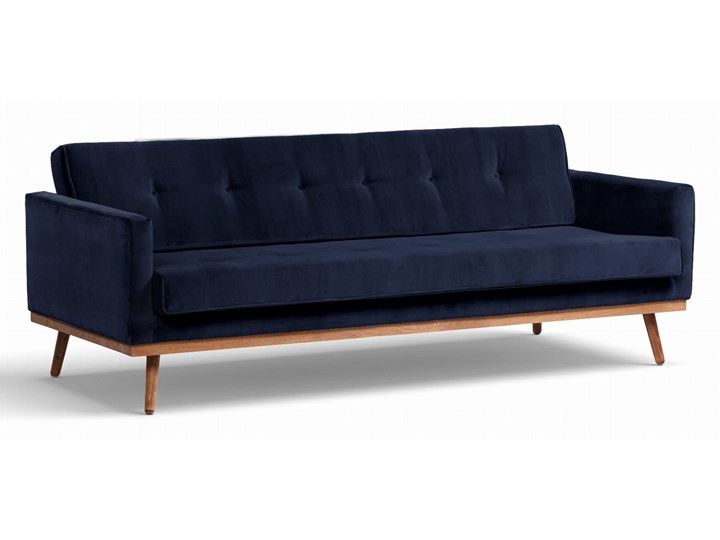 Sofa Klematisar 3-osobowa Welurowa z funkcją spania (Deluxe - welur łatwozmywalny PEACOCK :deluxe/PEACOCK) Stała konstrukcja Głębokość 91 cm Nóżki Na nóżkach Styl Nowoczesny