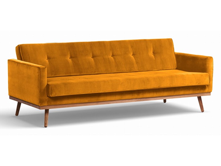 Sofa Klematisar 3-osobowa Welurowa z funkcją spania (Deluxe - welur łatwozmywalny PEACOCK :deluxe/PEACOCK) Wielkość Trzyosobowa Głębokość 91 cm Stała konstrukcja Nóżki Na nóżkach