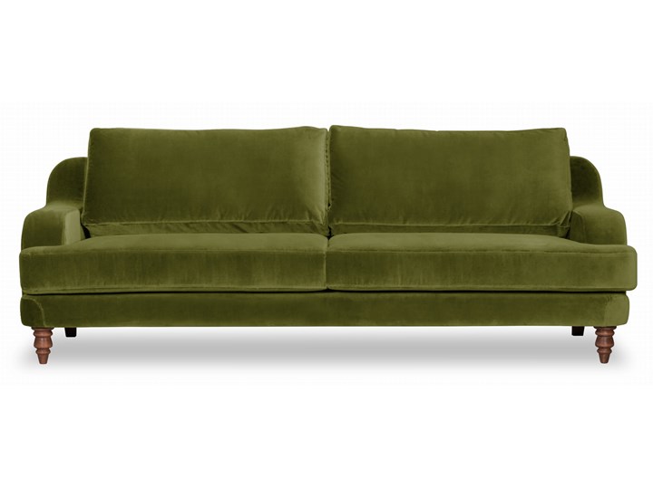 Sofa Mirar 3-osobowa welurowa (Welur bawełna 100% OLIWKOWY :welur/OLIWKOWY) Stała konstrukcja Kategoria Sofy i kanapy Styl Skandynawski