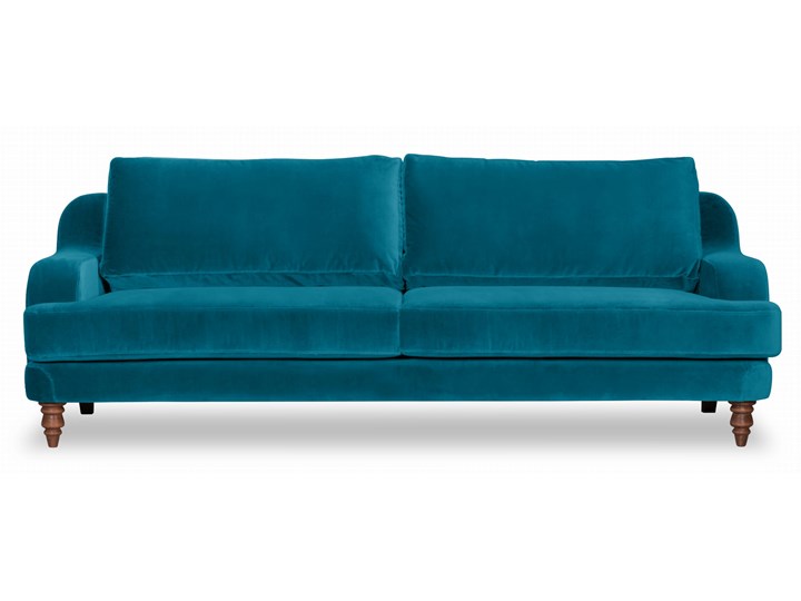 Sofa Mirar 3-osobowa welurowa (Welur bawełna 100% OLIWKOWY :welur/OLIWKOWY) Stała konstrukcja Typ Gładkie Pomieszczenie Salon