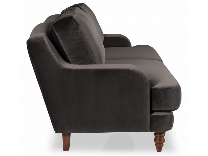 Sofa Mirar 3-osobowa welurowa (Welur bawełna 100% OLIWKOWY :welur/OLIWKOWY) Stała konstrukcja Pomieszczenie Salon Styl Skandynawski