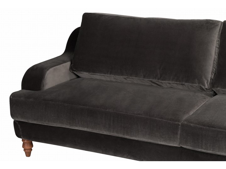 Sofa Mirar 3-osobowa welurowa (Welur bawełna 100% OLIWKOWY :welur/OLIWKOWY) Stała konstrukcja Powierzchnia spania