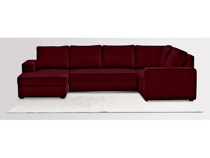 Narożnik Tulpaner U-Shape welurowy z funkcją spania i pojemnikiem na pościel (Deluxe - welur łatwozmywalny SKY :deluxe/SKY) Wysokość 90 cm Szerokość 332 cm Rozkładanie Rozkładany W kształcie litery U Głębokość 205 cm Kategoria Narożniki