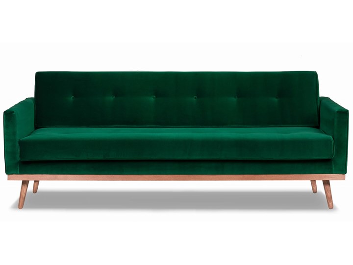Sofa Klematisar 3-osobowa Welurowa z funkcją spania (Deluxe - welur łatwozmywalny PEACOCK :deluxe/PEACOCK) Głębokość 91 cm Stała konstrukcja Materiał obicia Tkanina
