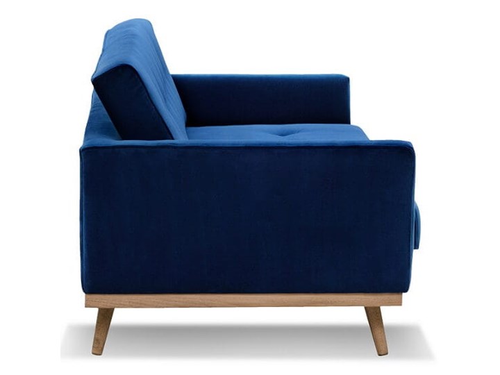 Sofa Klematisar 3-osobowa Welurowa z funkcją spania (Deluxe - welur łatwozmywalny PEACOCK :deluxe/PEACOCK) Głębokość 91 cm Stała konstrukcja Typ Gładkie