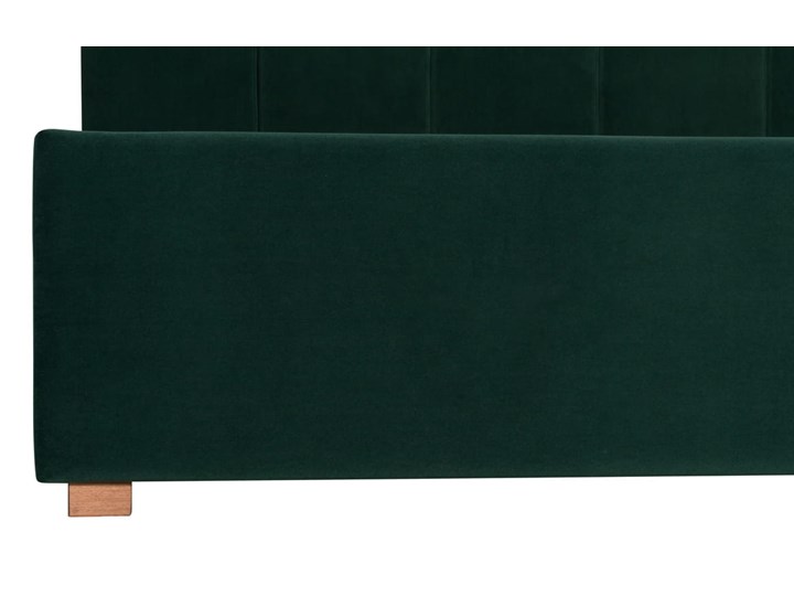 Łóżko Snödroppe (160x200) welurowe (Welur bawełna 100% CIEMNOZIELONY :welur/CIEMNOZIELONY) Łóżko tapicerowane Rozmiar materaca 160x200 cm