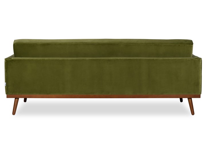 Sofa Klematisar 3-osobowa Welurowa z funkcją spania (Deluxe - welur łatwozmywalny PEACOCK :deluxe/PEACOCK) Stała konstrukcja Boki Z bokami Głębokość 91 cm Nóżki Na nóżkach