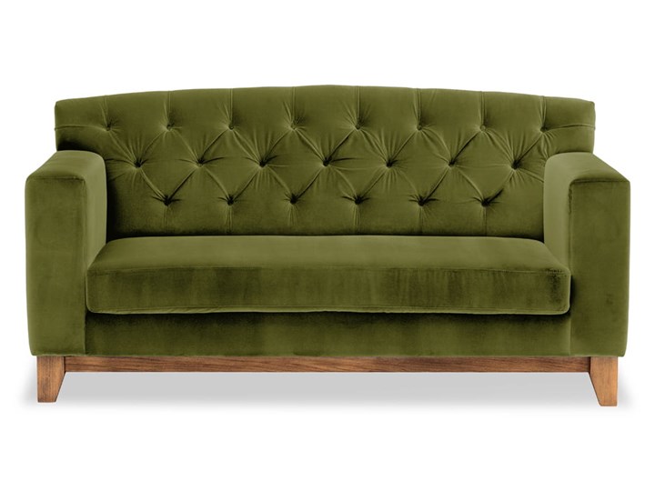 Sofa Ros 2-osobowa Welurowa (Welur bawełna 100% OLIWKOWY :welur/OLIWKOWY) Stała konstrukcja Kategoria Sofy i kanapy