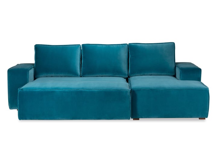 Narożnik Tulpaner Welurowy z funkcją spania (Welur bawełna 100% |GRANATOWY :welur/GRANATOWY) Wysokość 93 cm Głębokość 162 cm Prawostronne Szerokość 268 cm Materiał obicia Tkanina