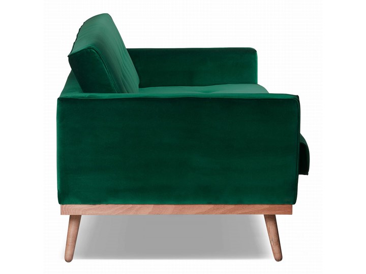 Sofa Klematisar 3-osobowa Welurowa z funkcją spania (Deluxe - welur łatwozmywalny PEACOCK :deluxe/PEACOCK) Głębokość 91 cm Stała konstrukcja Kategoria Sofy i kanapy Kolor Zielony