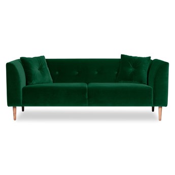 Sofa Ginster 3-osobowa Welurowa (Welur bawełna 100% ZIELONY :welur/ZIELONY)