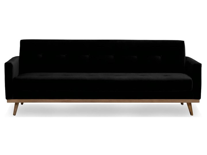 Sofa Klematisar 3-osobowa Welurowa z funkcją spania (Deluxe - welur łatwozmywalny PEACOCK :deluxe/PEACOCK) Stała konstrukcja Głębokość 91 cm Styl Skandynawski