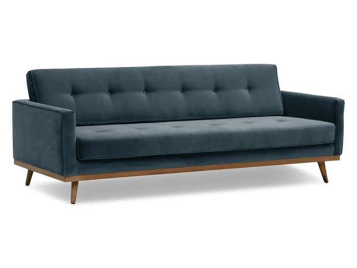 Sofa Klematisar 3-osobowa Welurowa z funkcją spania (Deluxe - welur łatwozmywalny PEACOCK :deluxe/PEACOCK) Głębokość 91 cm Boki Z bokami Stała konstrukcja Pomieszczenie Salon