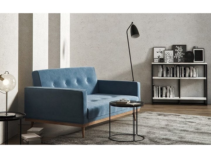 Sofa Klematisar 2-osobowa (Bawełna 63%, len 37% JASNOSZARY :len bawełna/jasnoszary) Szerokość 155 cm Głębokość 91 cm Stała konstrukcja Styl Skandynawski