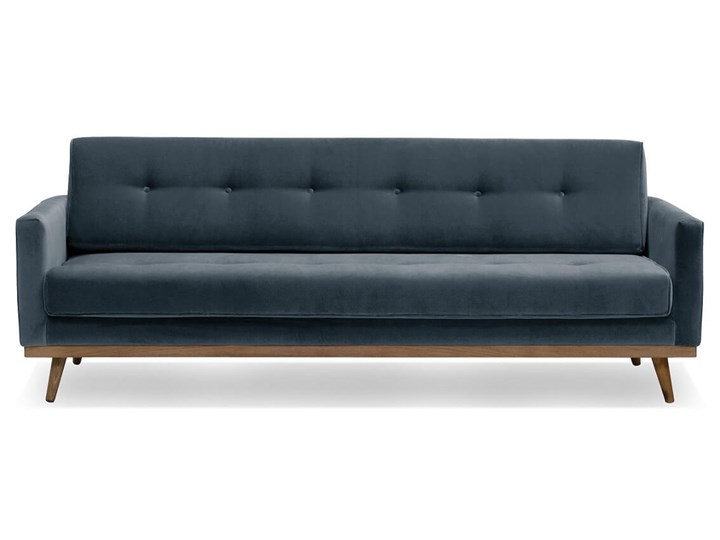 Sofa Klematisar 3-osobowa Welurowa z funkcją spania (Deluxe - welur łatwozmywalny PEACOCK :deluxe/PEACOCK) Głębokość 91 cm Stała konstrukcja Wielkość Trzyosobowa Styl Klasyczny
