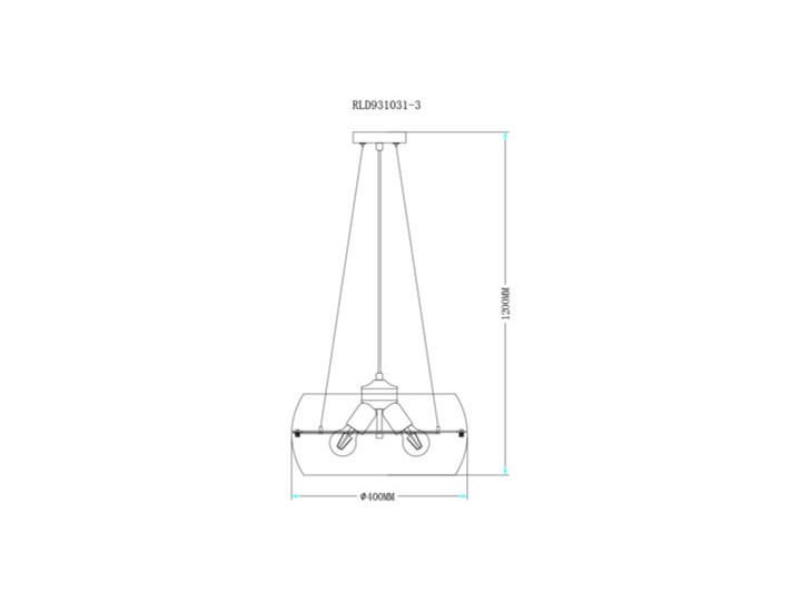 Salony Agata Lampa wisząca MERANO RLD931031-3 Lampa z kloszem Chrom Metal Szkło Kategoria Lampy wiszące