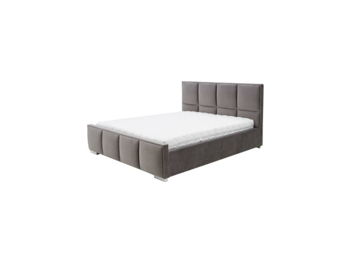 Salony Agata Łóżko FABRIZZIO SQUERE P 160x200 ze stelażem, z pojemnikiem Rozmiar materaca 160x200 cm Tkanina Łóżko pikowane Metal Łóżko tapicerowane Styl Nowoczesny