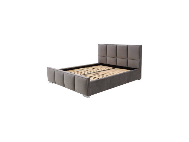 Salony Agata Łóżko FABRIZZIO SQUERE P 160x200 ze stelażem, z pojemnikiem Tkanina Metal Rozmiar materaca 160x200 cm Łóżko tapicerowane Łóżko pikowane Kategoria Łóżka do sypialni