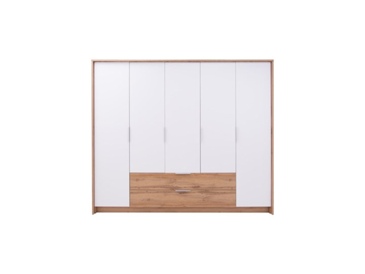 Salony Agata Szafa VIENNA 5D Metal Wysokość 217 cm Lustro Drewno Głębokość 65 cm Szerokość 255 cm Kolor Beżowy