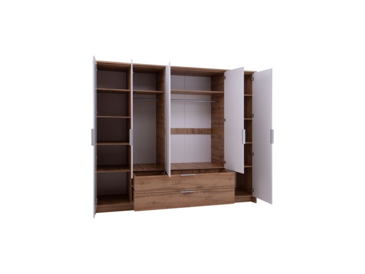 Salony Agata Szafa VIENNA 5D Szerokość 255 cm Wysokość 217 cm Drewno Głębokość 65 cm Metal Typ Gotowa