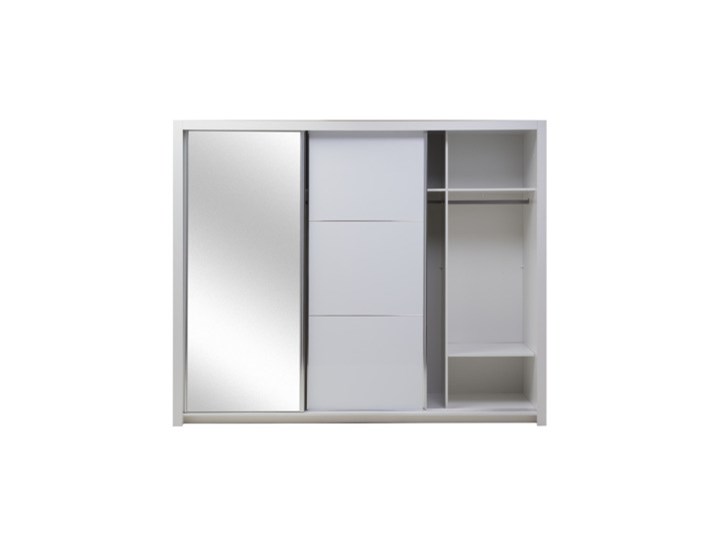 Salony Agata Szafa SIENA 3D TYP 12 z oświetleniem Płyta laminowana Płyta MDF Tworzywo sztuczne Pomieszczenie Garderoba
