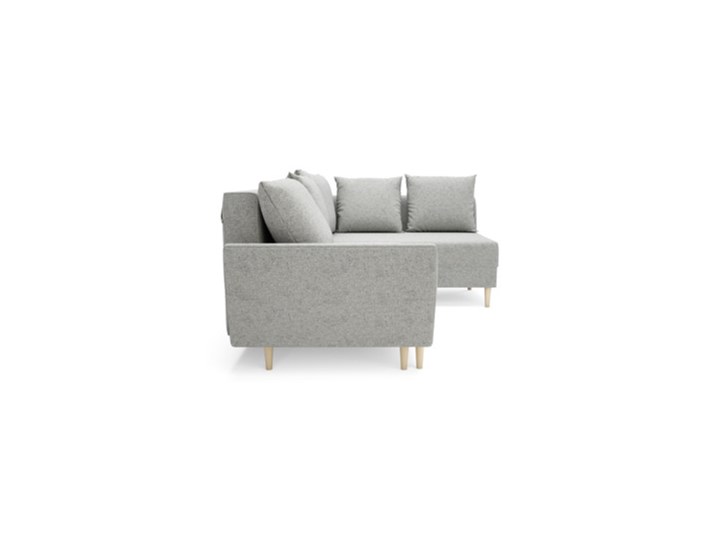 Salony Agata Narożnik MONACO rozkładany szarości Wysokość 80 cm Szerokość 235 cm Głębokość 155 cm Styl Skandynawski Prawostronne Funkcje Z pojemnikiem na pościel