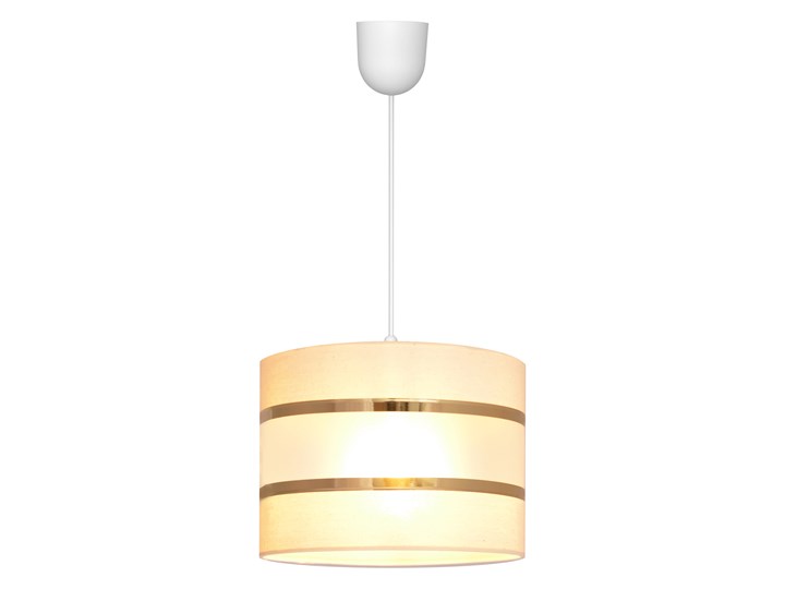 Lampa abażur HELEN W-0801/1 EC+GO+MAT Tworzywo sztuczne Tkanina Lampa z abażurem Styl Klasyczny