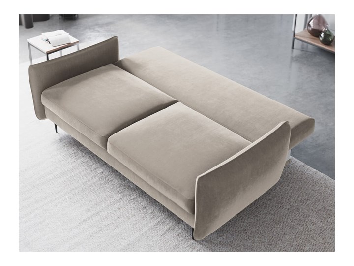 Beżowa sofa rozkładana ze schowkiem Cosmopolitan Design Vermont Materiał obicia Tkanina