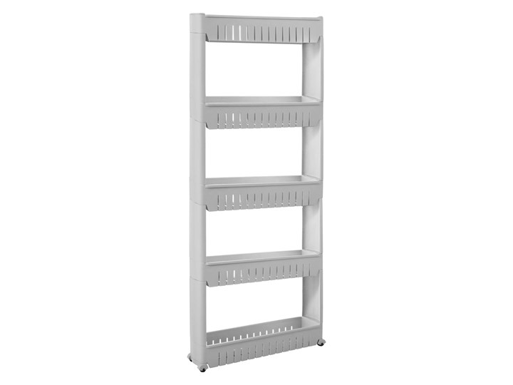 Mobilny regał na kółkach szafka łazienkowa 5 półek szary Szafki Wysokość 132 cm Szerokość 54 cm Kategoria Szafki stojące