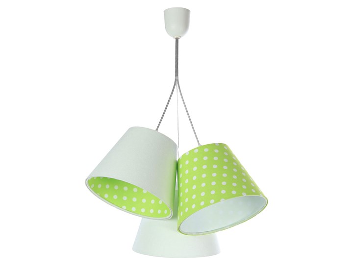 Biało-zielona lampa wisząca w groszki dla dzieci - EXX78-Lovato Uniwersalne Kolor Zielony