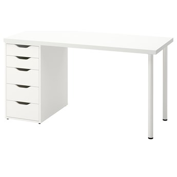 IKEA LAGKAPTEN / ALEX Biurko, Biały, 140x60 cm