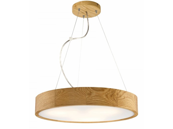 Lampa wisząca 3-punktowy plafon RING - MODERN 47 dąb Szkło Metal Kolor Brązowy
