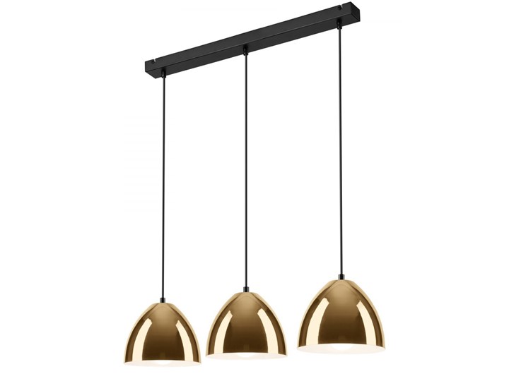 MIA lampa wisząca 3-punktowa listwa złota / czarna Lampa z kloszem Pomieszczenie Sypialnia Metal Pomieszczenie Jadalnia
