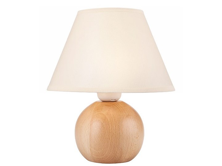 Lampka nocna WOOD BALL kula z abażurem naturalny buk Wysokość 13 cm Wysokość 23 cm Lampa nocna Lampa z abażurem Kolor Beżowy