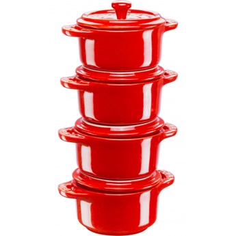 4x Mini Cocotte okrągły 10 cm, czerwony kod: 40508-158-0