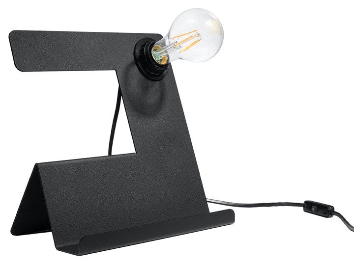 Czarna futurystyczna lampka biurkowa - EX562-Inclino Lampa biurkowa Wysokość 24 cm Lampa dekoracyjna Styl Industrialny