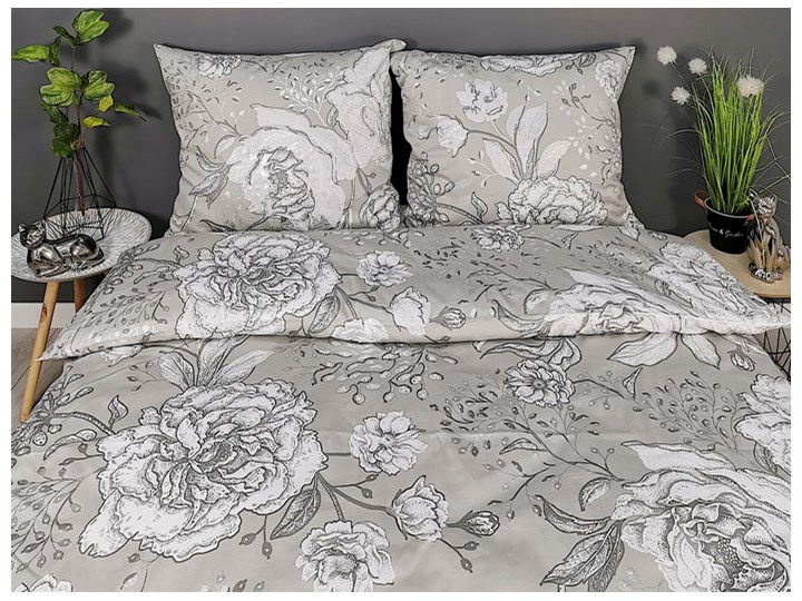 Pościel satyna bawełniana premium wzór 3264C Pomieszczenie Pościel do sypialni 200x220 cm Komplet pościeli 160x200 cm Bawełna Wzór Kwiaty