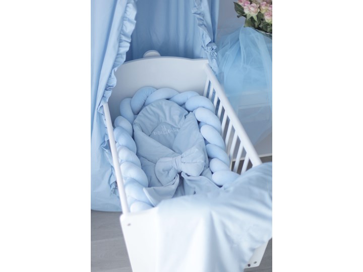 Rożek/otulacz niemowlęcy z ozdobną kokardą - babyblue niebieski Rożki i beciki Otulacze Kategoria Rożki i beciki